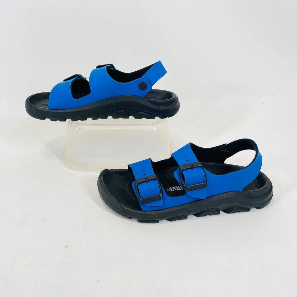 Birkenstock Mogami Terra Blue Black Kids Sandals Size 34 US 3 Water Friendly